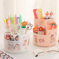 3 Grid 360 Degree Rotating Desktop Pen Holder