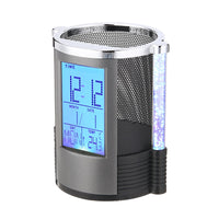 Digital LCD Desk Alarm Clock Pen Holder
